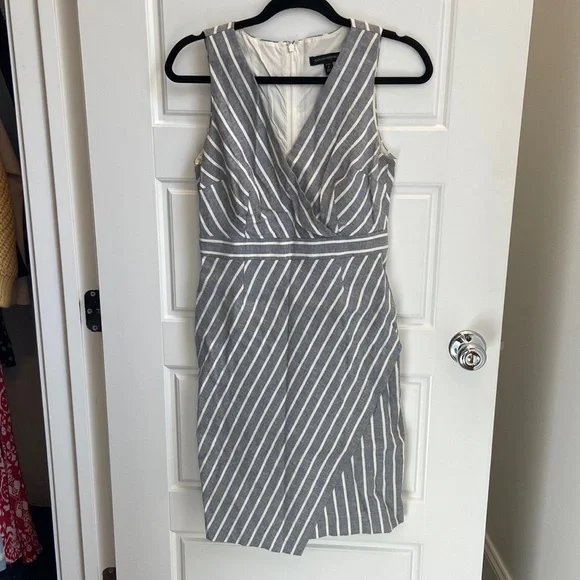 banana republic blue white striped dress Name a better summer dress than this effortlessly chic cross-waist midi in crisp poplin